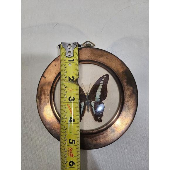 Vintage Retro Pressed Butterfly copper wall hanging piece made in Japan - Picture 5 of 6